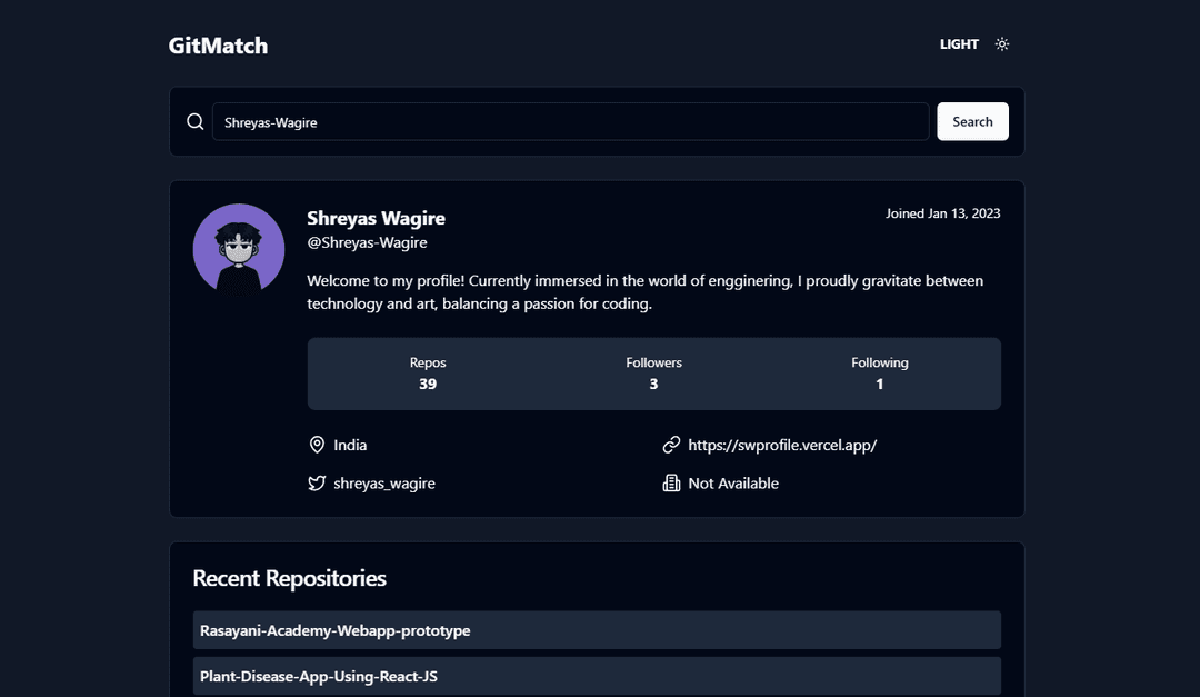 Git-Match | GitHub Finder